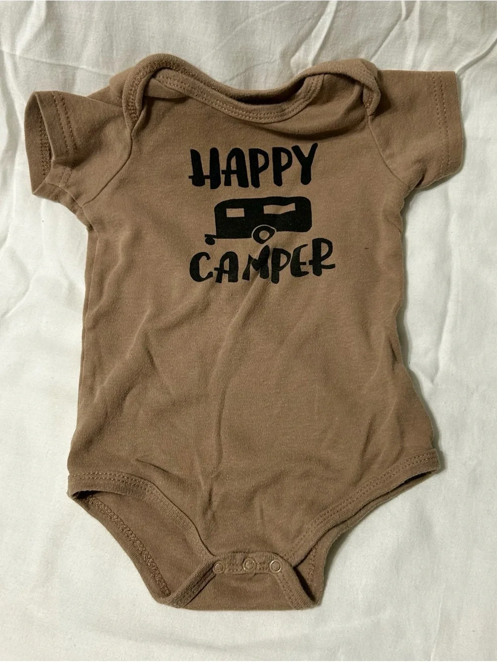 9-12 Month Baby Bodysuit Set - Green & Brown Camper Prints 4 Pieces